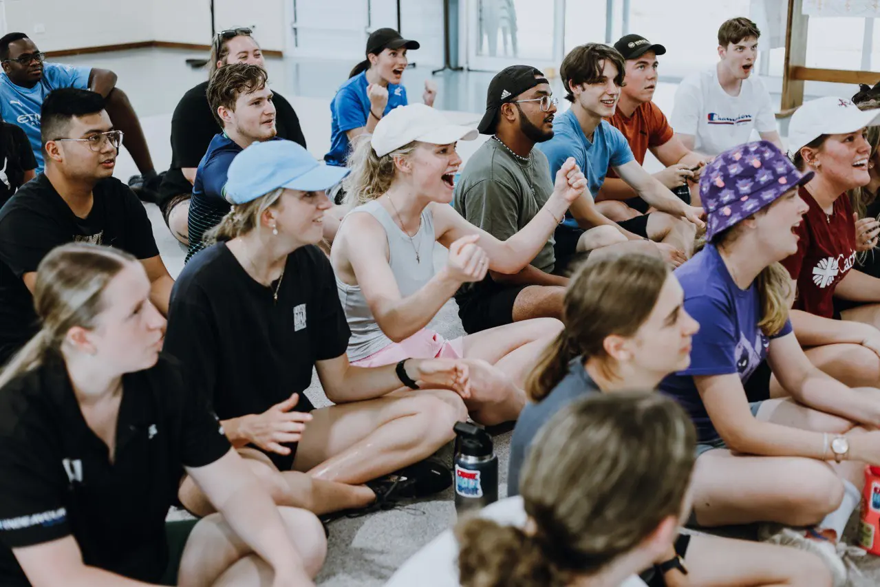 Young people sitting together during a NET and Ignite gathering